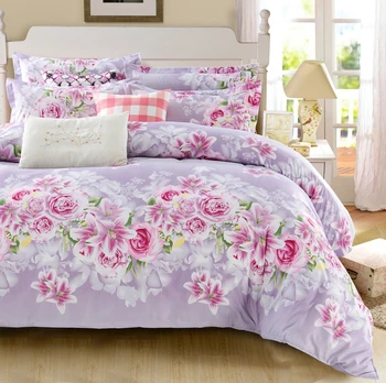 

BEST.WENSD 3d dobby flower wendding bedding warm comfortable Lily duvet cover bedspreads queen size Home textile-fitted bedlinen
