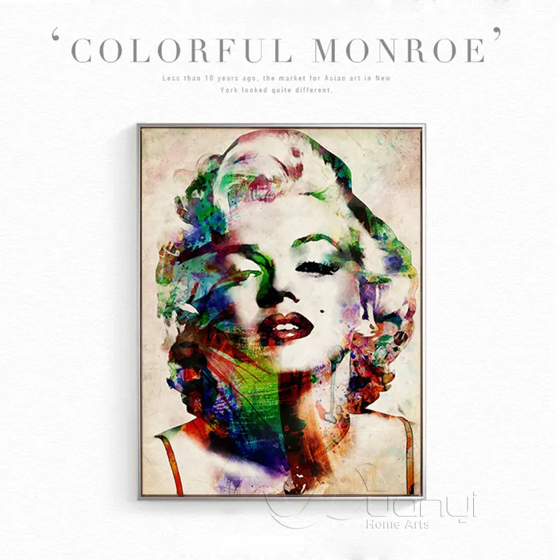 Мэрилин Монро Плакат Холст Картина абстрактная Поп-Арт холст настенная картина для Модульная картина для гостиной домашний Декор без рамы
