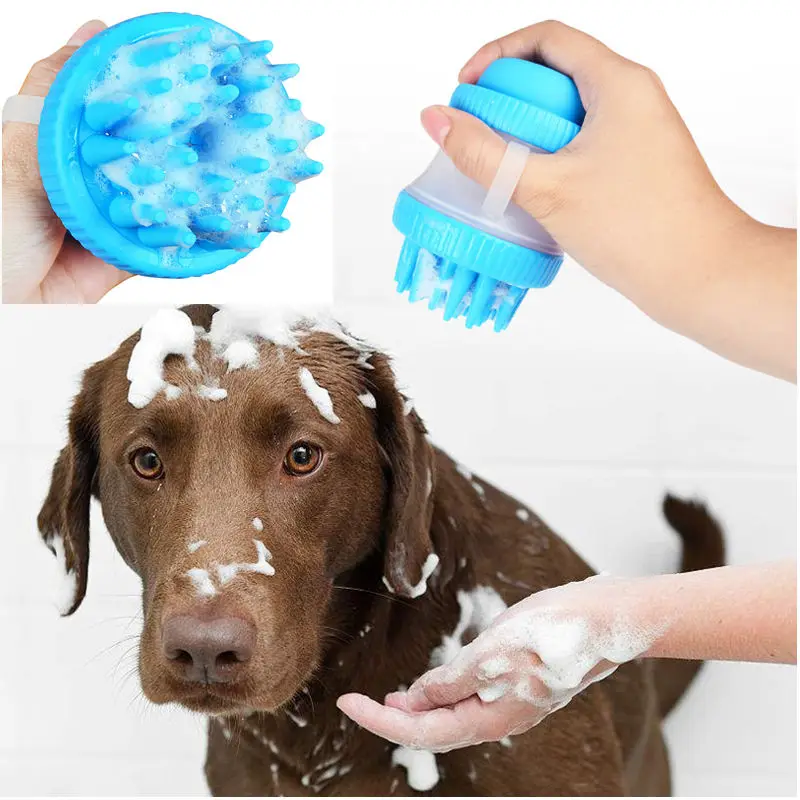 New Qualified Pet Dog Cat Bath Brush Dog Bath Brush Comb Cleaning Bath