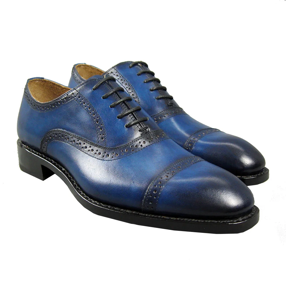 mens navy blue oxford shoes