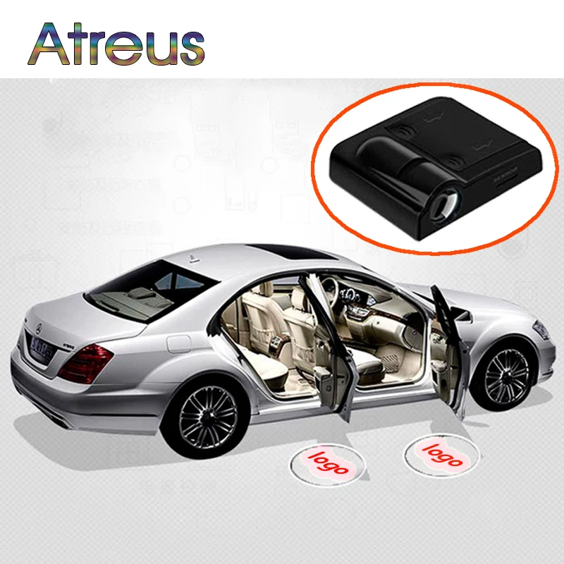 

Atreus Car Door Welcome Light LED Logo Laser Projector For Volkswagen polo golf 4 Toyota corolla 2008 yaris chr Opel Citroen MG
