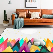 Fashion Color mountain sun door mat Bedroom anti-slip door mat custom made plush carpet living room floor mat bedside rug golden color custom made backlit door house numbers