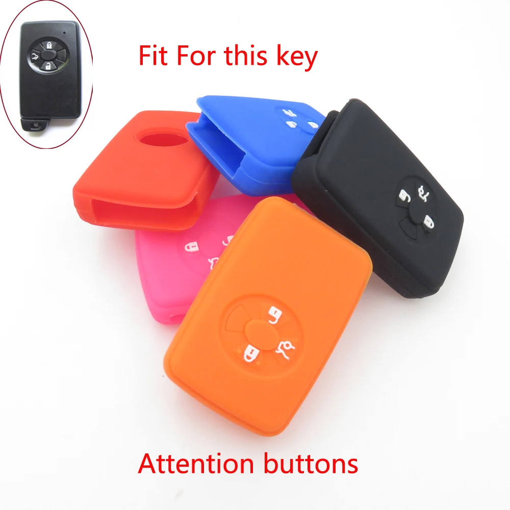 Cocolockey силиконовый автомобильный чехол для ключей TOYOTA Smart Remote 3 кнопки без