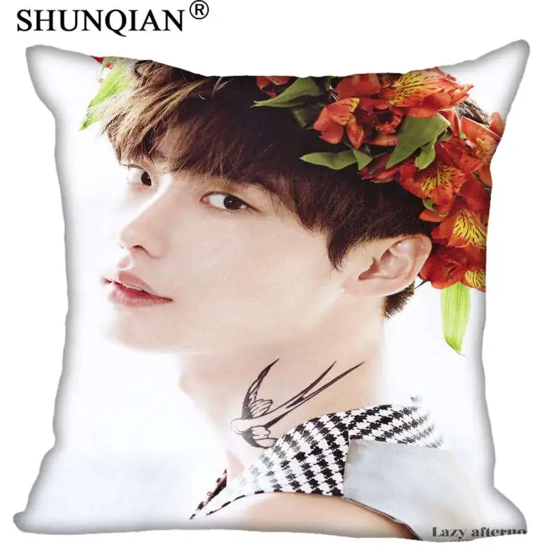 

High Quality Lee Jong Suk Style throw Pillowcase Square Zippered Pillow Cover Custom Gift 40x40cm Drop Shipping