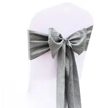 1 шт. 17x275 см кушак для стула из мешковины натуральный джут имитация льна деревенский Декор свадебное украшение для стульев аксессуары домашний текстиль