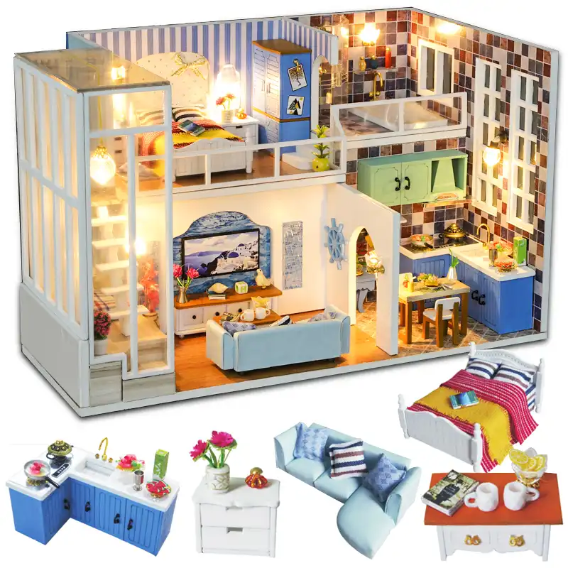 wooden dolls house accessories