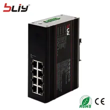 Bliy 8GT Лидер продаж 8 полный гигабитный порт Промышленный Коммутатор Ethernet 10/100/1000 M волокна коммутатора коммутатор gigabit PoE DC10~ 58 V