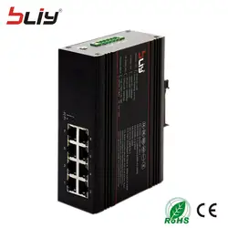Bliy 8GT Лидер продаж 8 полный гигабитный порт Промышленный Коммутатор Ethernet 10/100/1000 M волокна коммутатора коммутатор gigabit PoE DC10 ~ 58 V