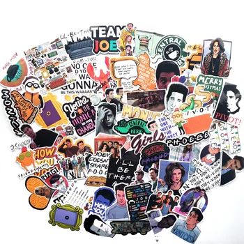 

100pcs/set Stickers Friends TV Show Funny Kids Toy Sticker For DIY Phone Luggage Laptop Motorcycle Waterproof For Kids Gifts F3
