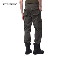 Мужские брюки-карго больших размеров 30-44, высокое качество, повседневные мужские штаны с несколькими карманами, военные комбинезоны для мужчин, уличные длинные брюки 6D