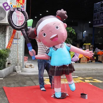 

2019 HOT SALES 2m inflatable badminton player athletic theme item customized for advertising decoration or shopsale