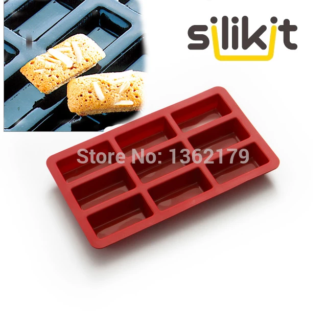 Schuldig vertraging Altaar Gratis verzending 9 Financiers Bakvormen Cakevorm Siliconen Rubber Europese  Stijl Cake Biscuit Pan Kleine Mini Rechthoek