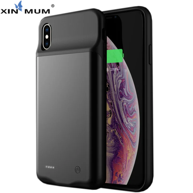Koop XIN MUM voor iPhone Xs Max Cover voor iPhone XR Draagbare Batterij Case 4000 mah 3200 mah Batterij Oplader Gevallen power Bank