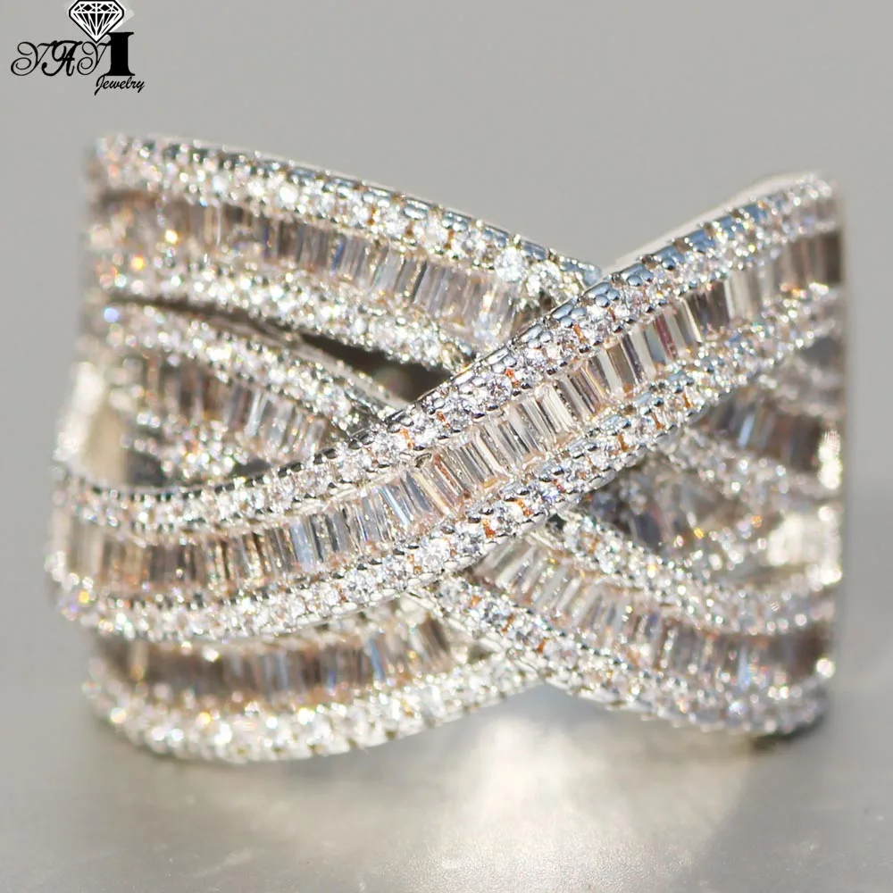 Ювелирные изделия yayi принцесса огранка 7,2 карат белый циркон серебряный цвет обручальные кольца с сердцем вечерние кольца для девочек Подарки 817