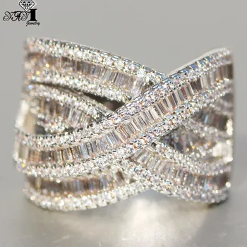 

YaYI Jewelry Princess Cut 7.2 CT White Zircon Silver Color Engagement Rings wedding Heart Rings Girls Party Rings Gifts 817