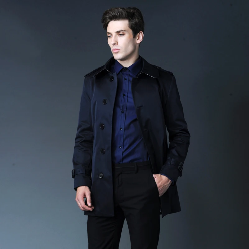 Бренд Ursmart мужской цвет хаки, ветровка однобортное пальто мужской подлинный популярный мужской тонкий ветровка
