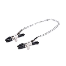 1 шт. сексуальный женский металлический ниппель зажимы для груди с 35 см раб на цепи БДСМ фетиш Эротические товары пара аксессуары для украшения тела