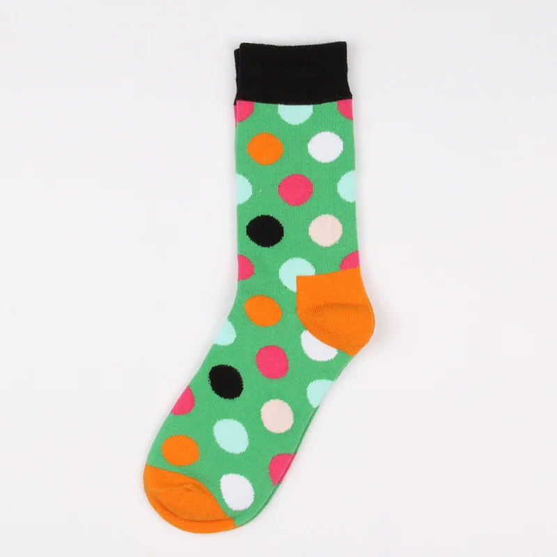 Удобные хлопковые носки в горошек для мужчин и женщин - Цвет: 03