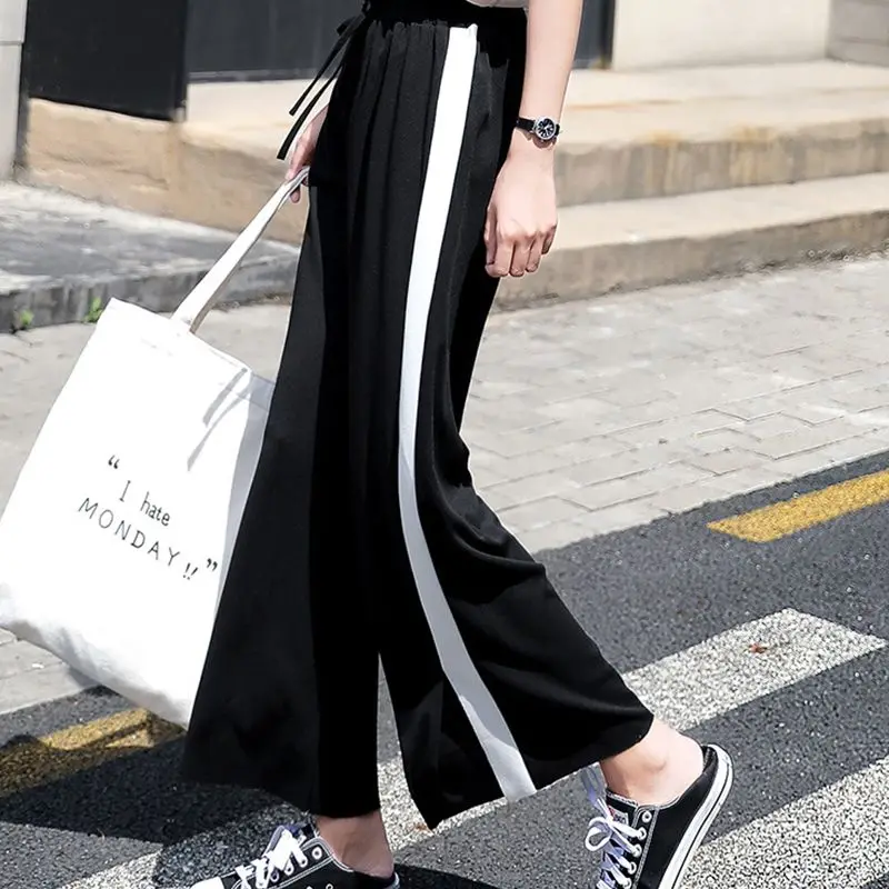 

Striped Casual Pant All-match Loose Long Pants For Women Fashion Trouser