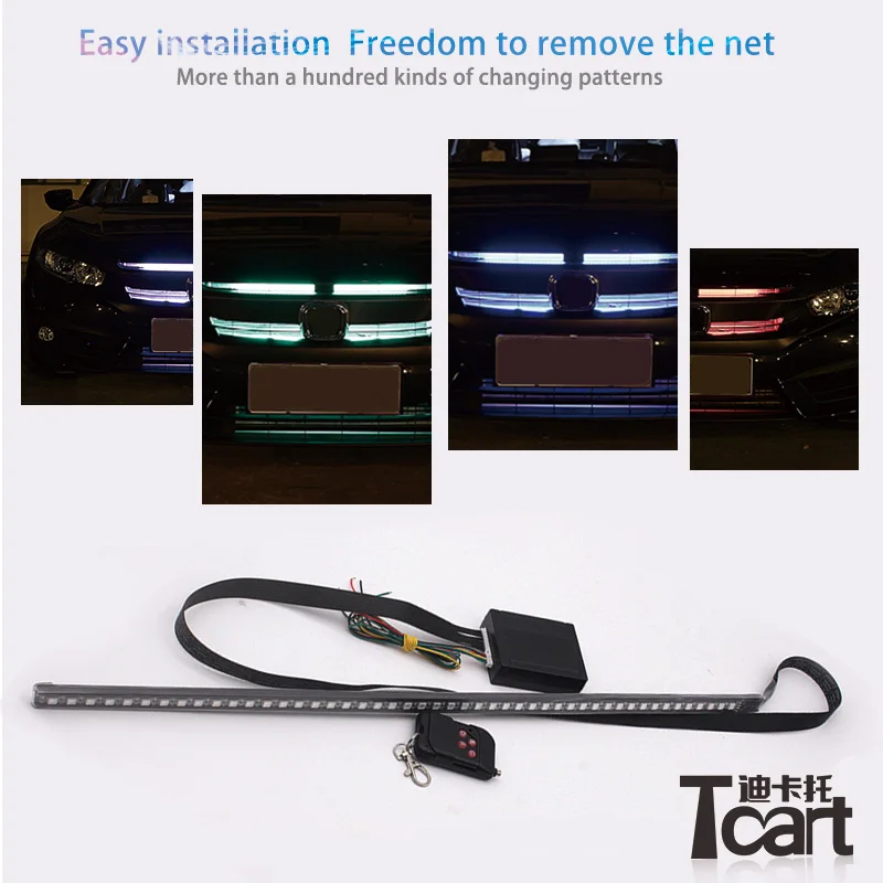 Светодиодные сетчатые фары рыцаря Tcart 56 см с дистанционным управлением для Honda Civic