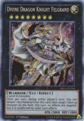

MP14-EN166 Divine Dragon Knight Felgrand Secret Rare 1st Edition YuGiOh Card