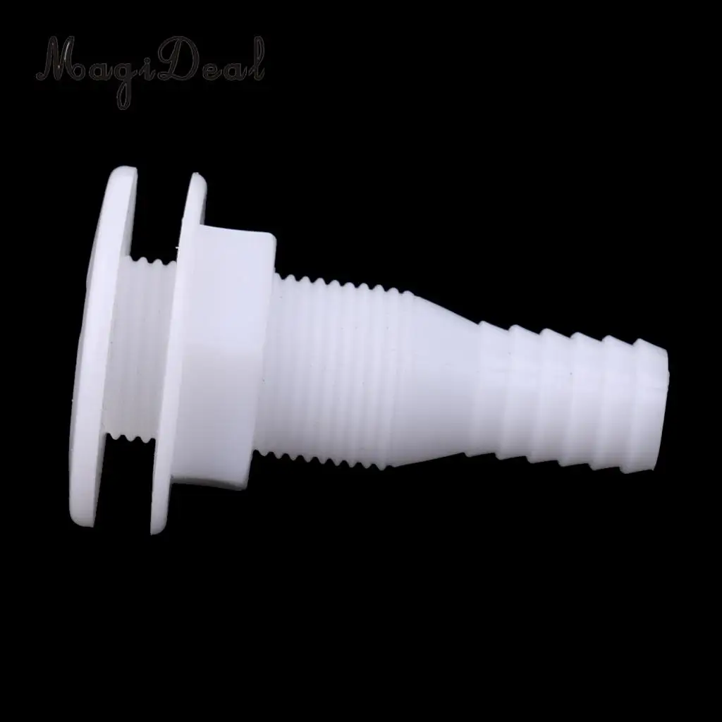 MagiDeal Plastic Thru-Hull Bilge Pump and Aerator 3/4\` Hose Fitting for Boats Marine Inflatable Fishing Boat Dinghy