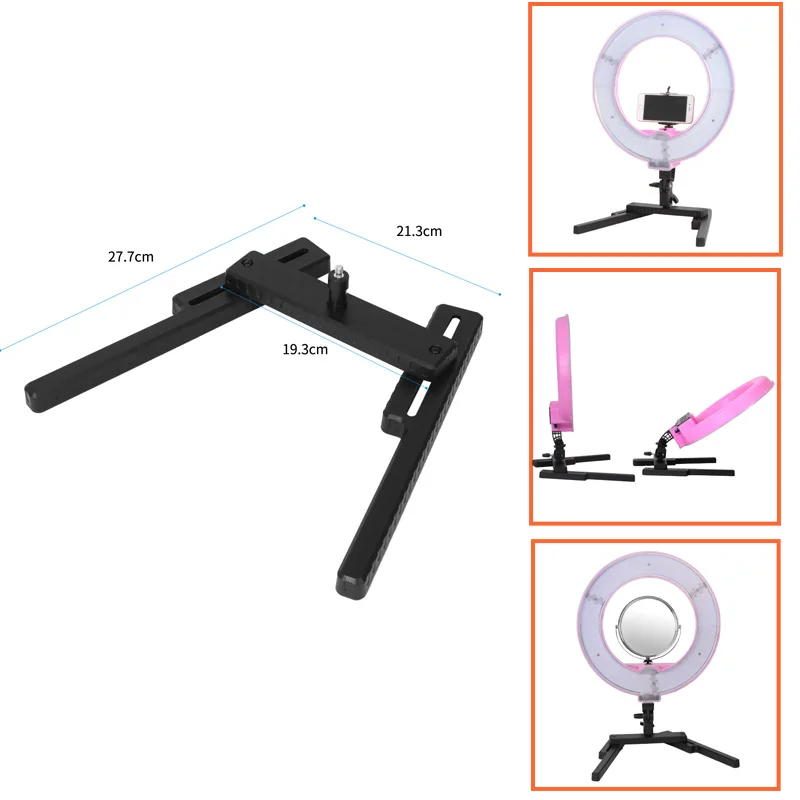

Mini Table Tripod Mount Stand Foldable LED Ring Desktop Stand Bracket For Photo Ring Video LED Lamp Lighting