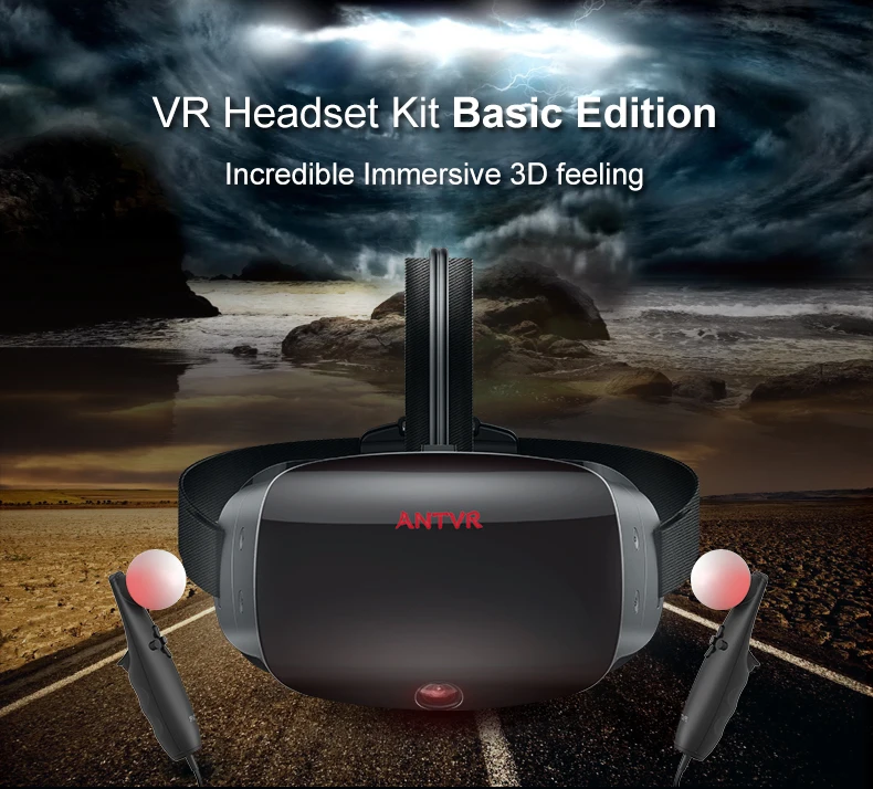 ANTVR 2 Очки виртуальной реальности, гарнитура для ПК, очки для виртуального ПК, бинокль 110 FOV 2160*1200P VR box, 3D VR