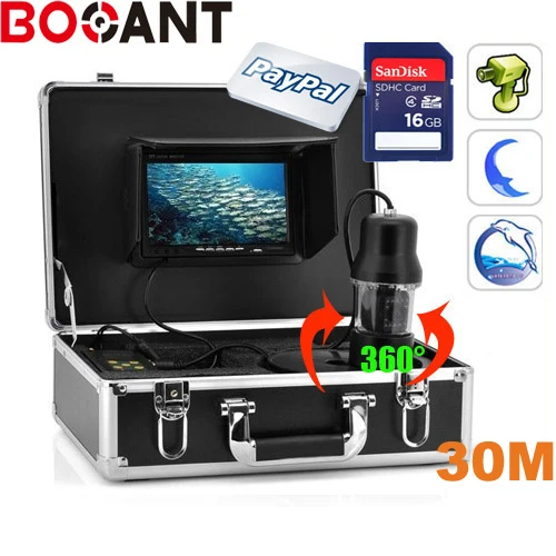 

20m 360 Degree View Remote Control SONY CCD Underwater Fishing DVR recorder Camera with 7 Inch LCD moniot box