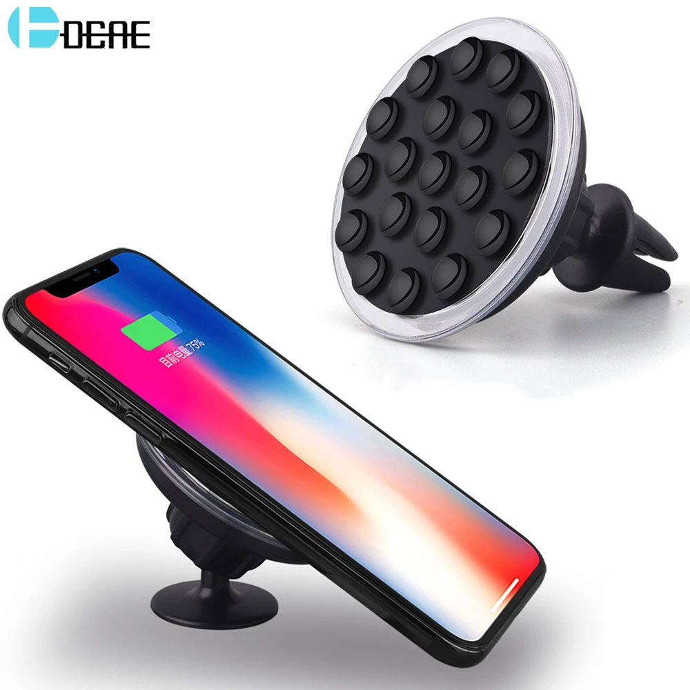 DCAE Car Holder For iPhone X 8 Qi Wireless Charger Suction Cup For Samsung S9 S8 S7 S6 Phone