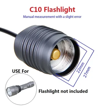 

Pressure Switch Controller for C10 Flashlight Torch Light Rat Tail Switch Please check the size and model when you purchase