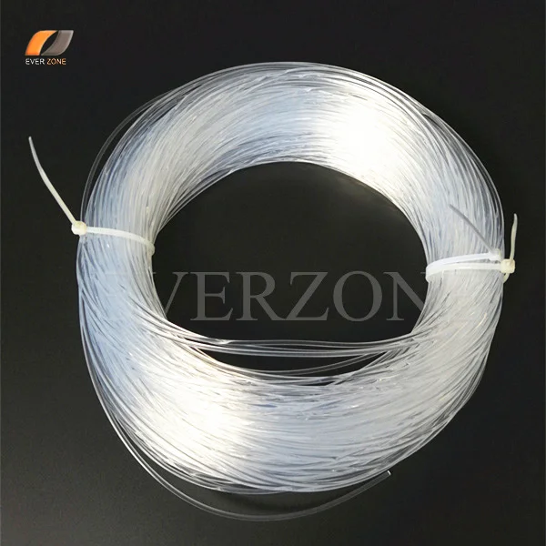 clear solid core 2 0mm sideglow optic fiber lighting cable roll