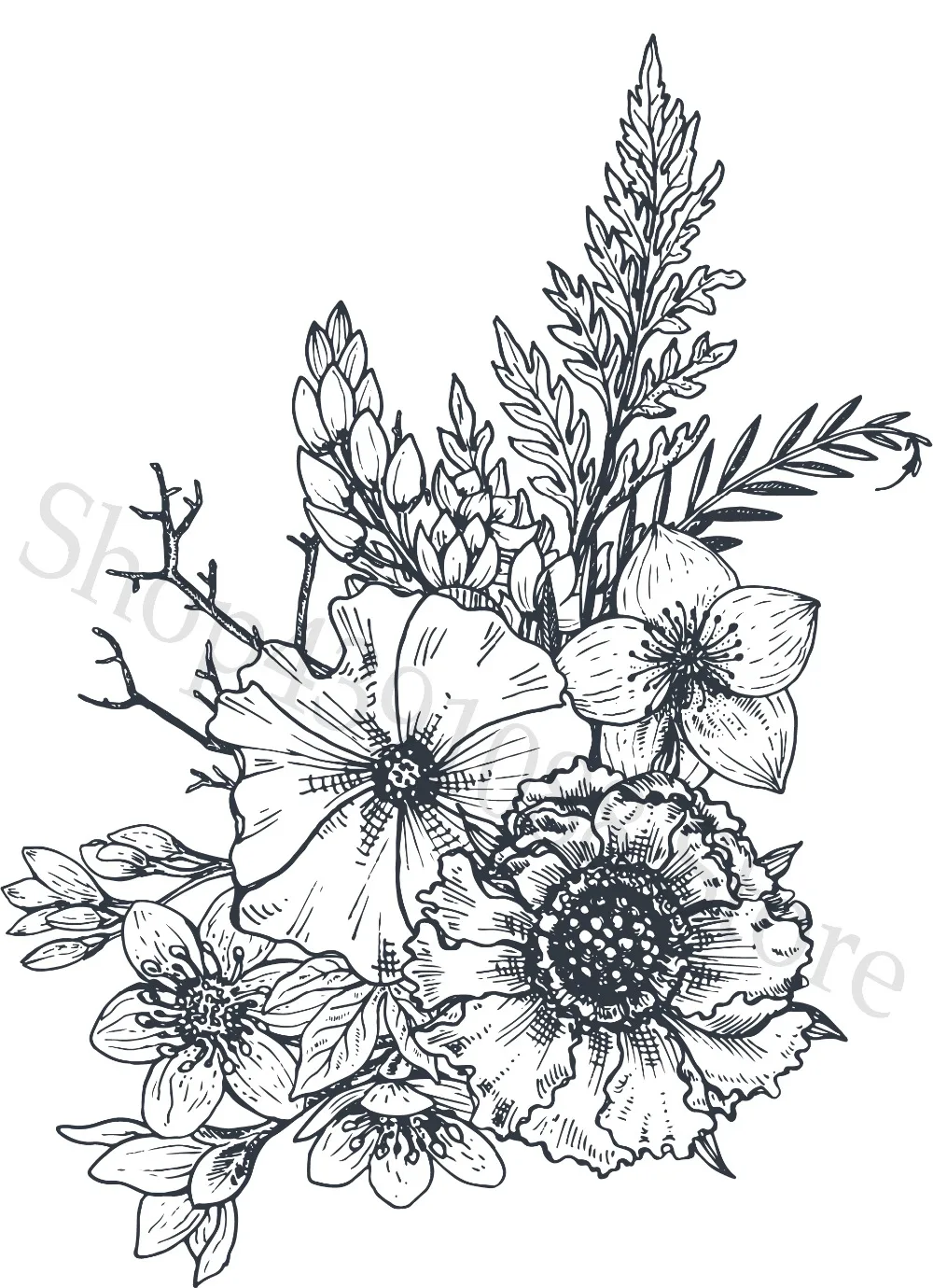 

Retro flower Transparent Clear Silicone Stamp/Seal for DIY scrapbooking/photo album Decorative clear stamp M1206