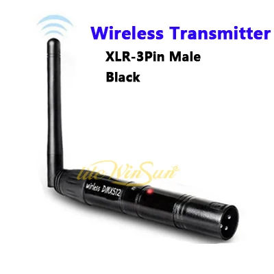 2.4G ISM 126ch wireless DMX512 3pin XLR transmitter Receiver adapter for par stage light signal control (2)