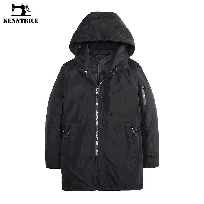 

KENNTRICE Mens Winter Parkas Men Jacket Puffer Liner Detachable Winter Coat Two Pieces Jackets Men Parka Long Trench Waterproof