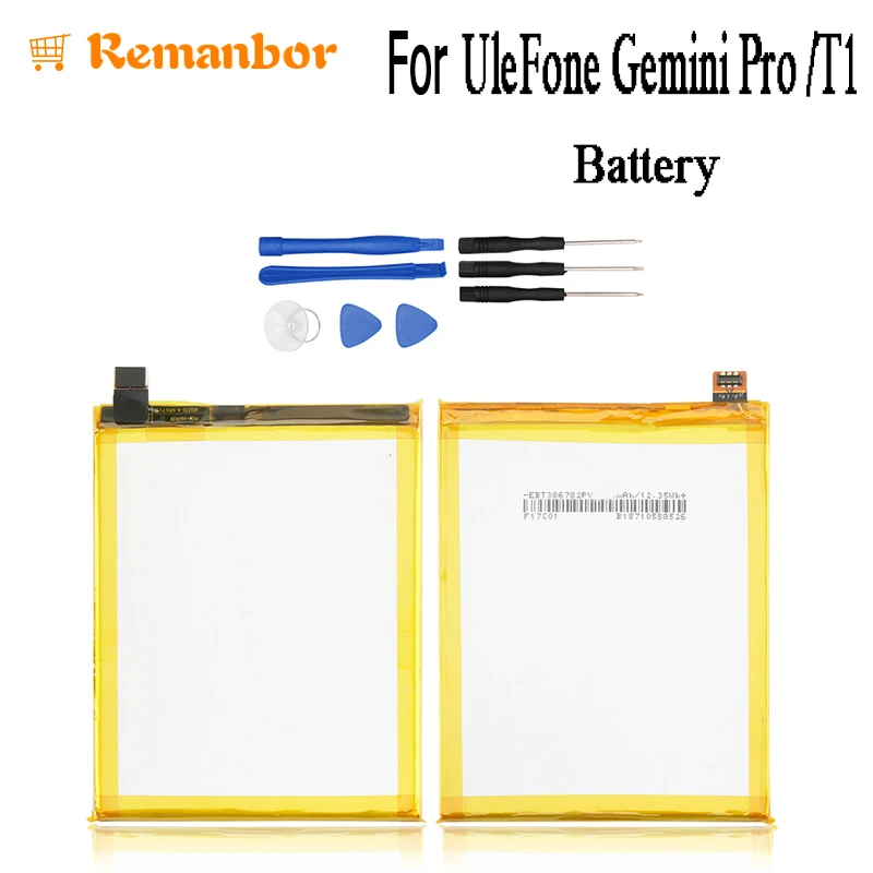 Remanbor For UleFone Gemini pro T1 Battery 3680mAh phone Repair Replacement Accessories 5.5 inch Phone | Мобильные телефоны и