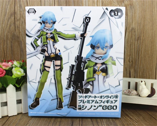 Аниме Sword Art Online 2 Sinon Asada Shino Sao 2 ПВХ фигурка игрушки 20 см, Sword Art Online II Asada Shino фигурка игрушки