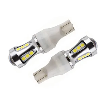 

2 PCS Super white Car Auto LED Backup Reverse Lights lamps T15 921 912 W16W 15 SMD 3030 Canbus Error Free Lights with lens