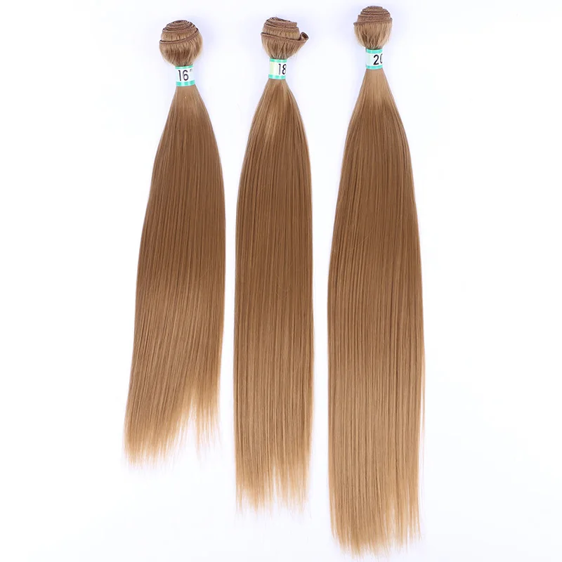 Синтетический Омбре yaki прямые пряди для наращивания волос три штуки один пакет для одной головы 16 18 20 дюймов длинные волосы - Цвет: #27