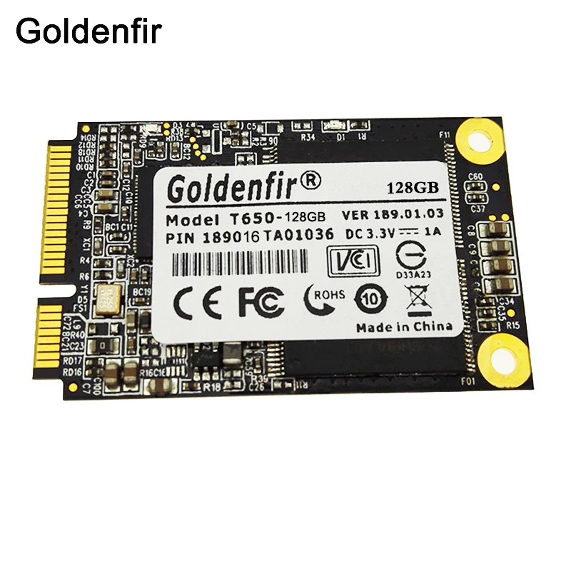 Goledenfir mSATA SATAIII 60 ГБ 128 256 HD SSD твердотельный накопитель для apple пк dell | Компьютеры и