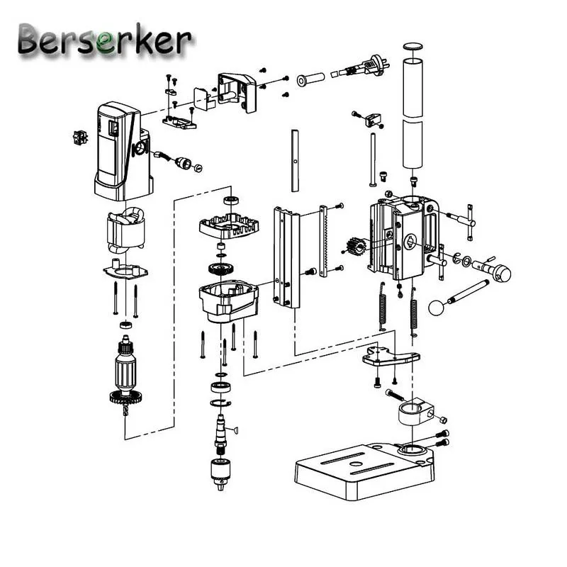 Berserker Мини Скамья дрель электрическая для сверлильного станка рабочий стенд 220 В