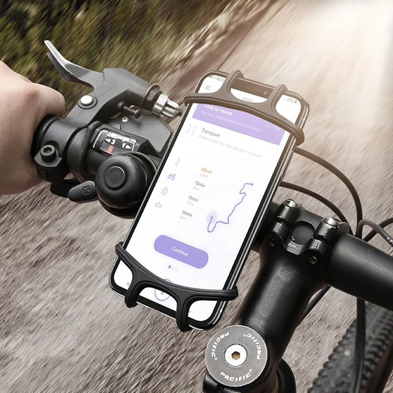 

Bike Phone Holder Silicone Adjustable Pull Button Anti-shock Phone Holder Mount Bracket Fork For Bicycle Phone Holder Phone