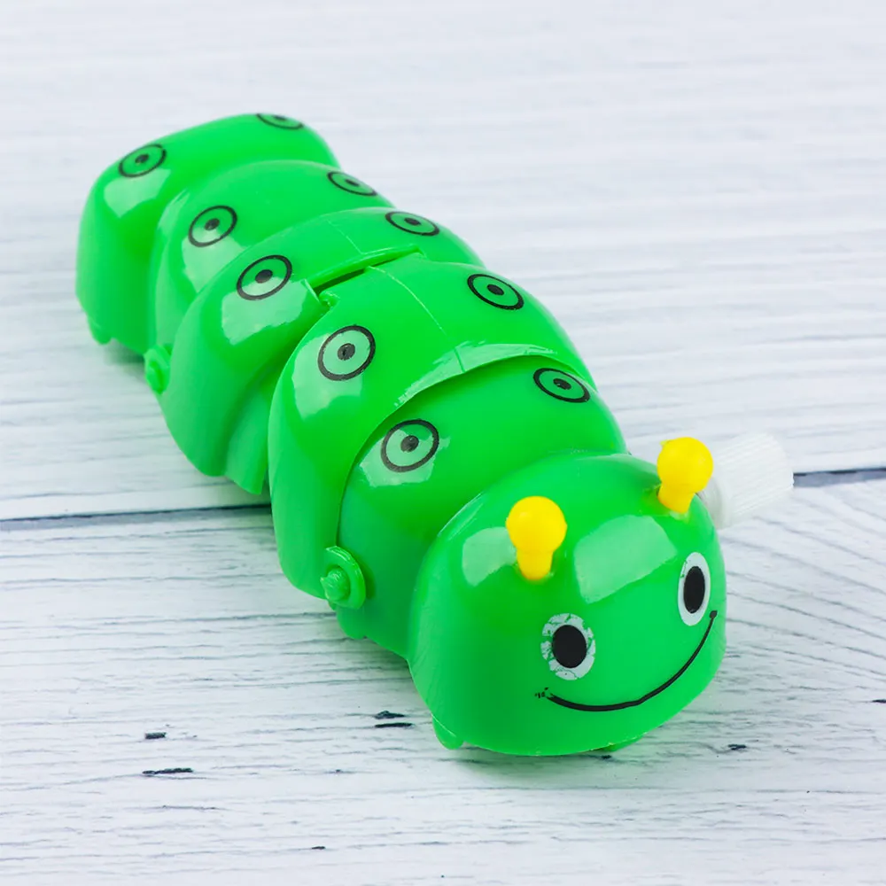 1pc Mini Color Random Caterpillar Shape Clockwork Toy Funny Lovely