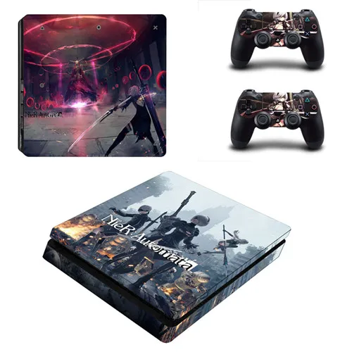 Игра NieR Automata PS4 тонкая кожа Наклейка для sony playstation 4 консоль и контроллер кожи PS4 Slim Skins Наклейка виниловая - Цвет: YSP4S-1198