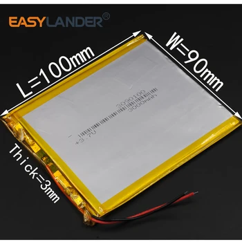 

3.7V 3000mAh Rechargeable li Polymer Li-ion Battery For 7 inch 9 inch tablet PC Bluetooth Notebook Power bank 3090100