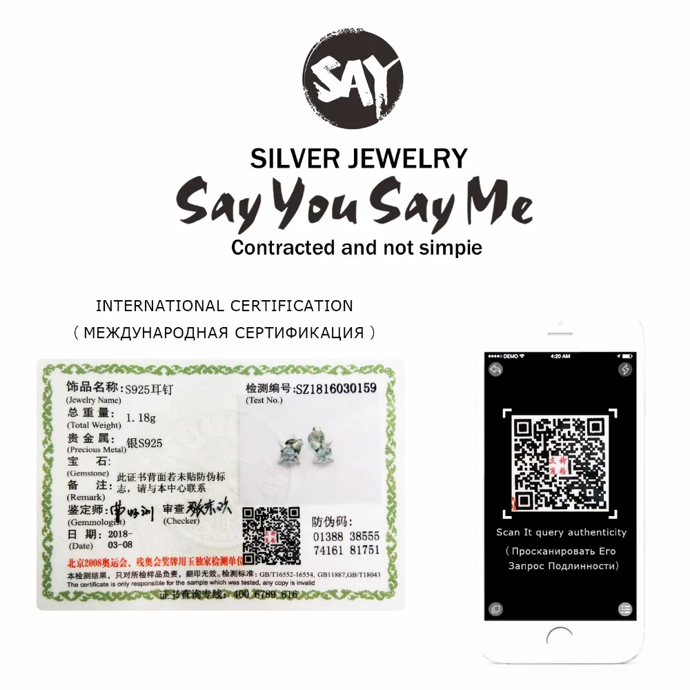 T12-925-Sterling-Silver-White-Zircon-Earrings-Prevent-Allergy-Cross-Earrings-Unisex-2018-New-Arrival-Best-Gifts