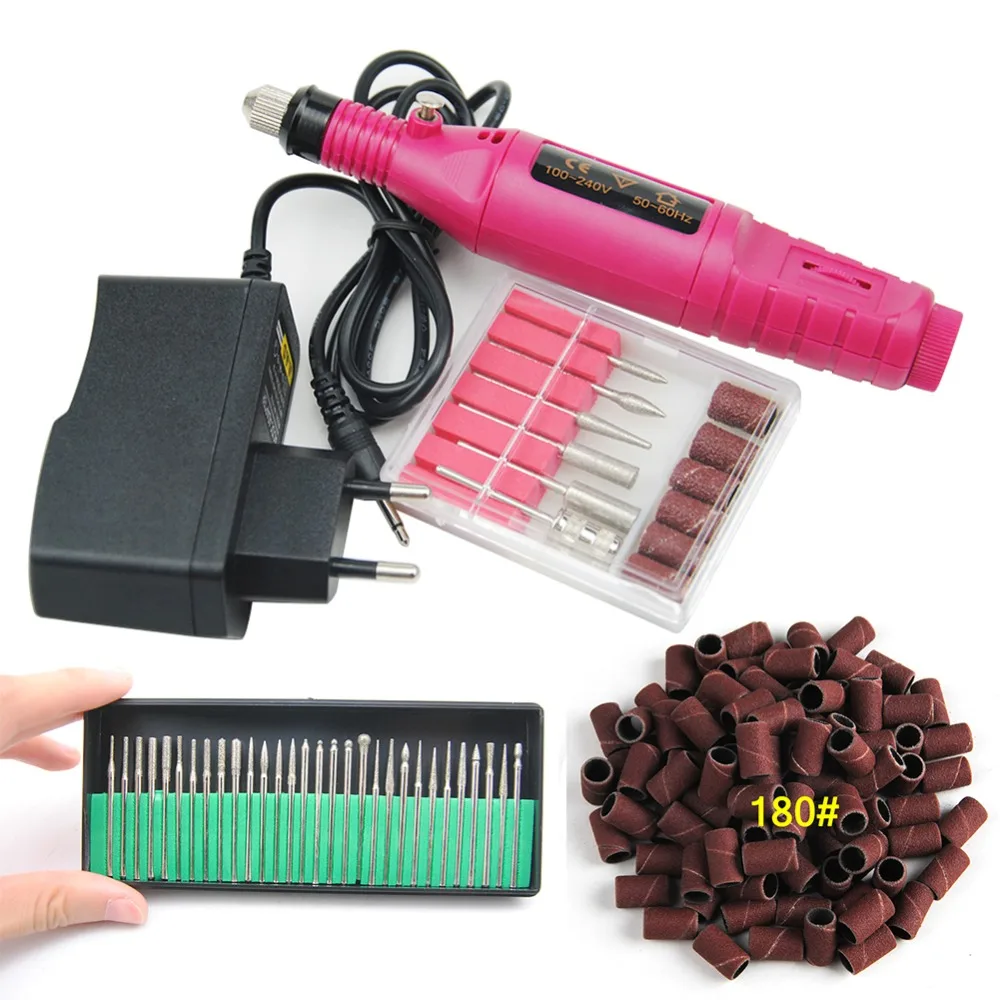 

Electric Cutter For Manicure Nail Drill Machine Manicure Pedicure Pen Nail Tool 30pcs Nail Drill Bit 300pcs Nail Sanding Bands