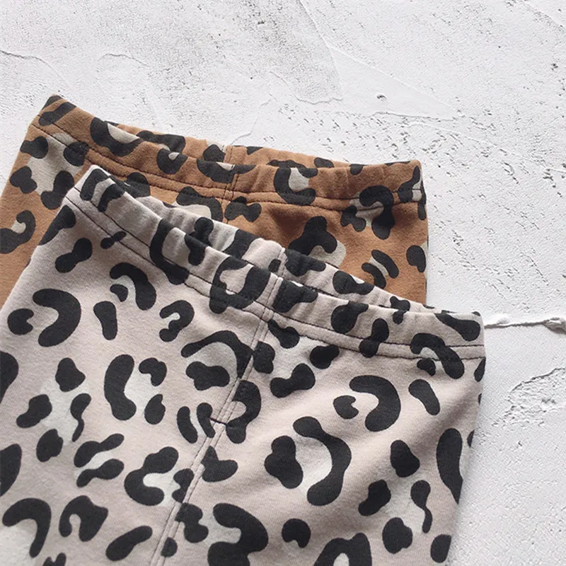 2019 Spring Toddler Girl Leggings Kids Fashion Long Skinny Leopard Print Pants Children Clothes Girl Slim Leggings For 2-7Yrs