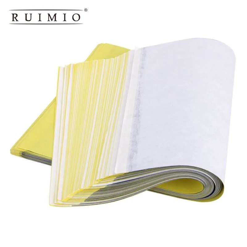 

50pcs A4 Transfer Stencil Paper Tattoo Practice Skin Sheet Blank Plain for Tattoo Needle Machine Makeup Eyebrow Lips Supply Kit