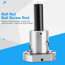 1 PC 12mm Ball Screw Nut Bearing Steel Flanged Ball Screw with Ball Nut For RM1605 SFU1605 Ball Screw Hot sale